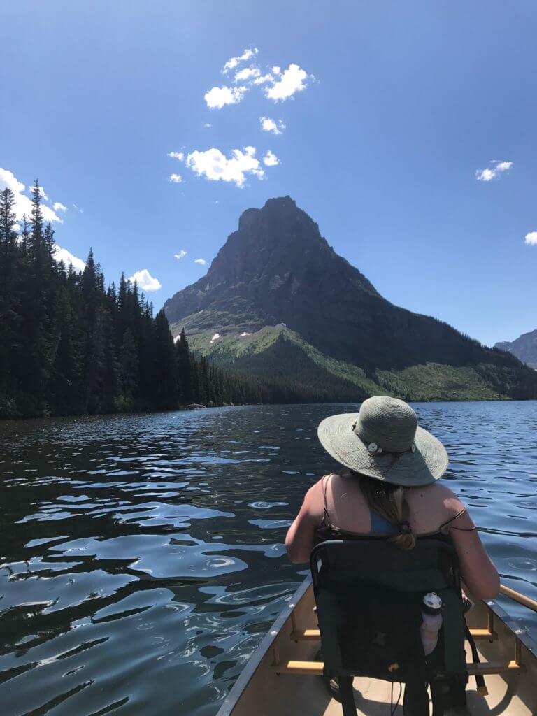 Canoeing on Upper Two Medicine Lake