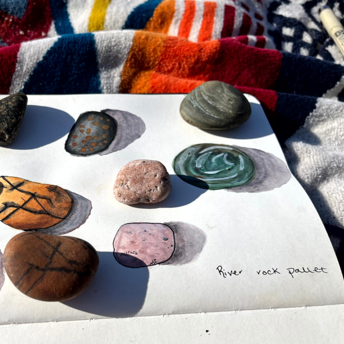 nature journaling, painting